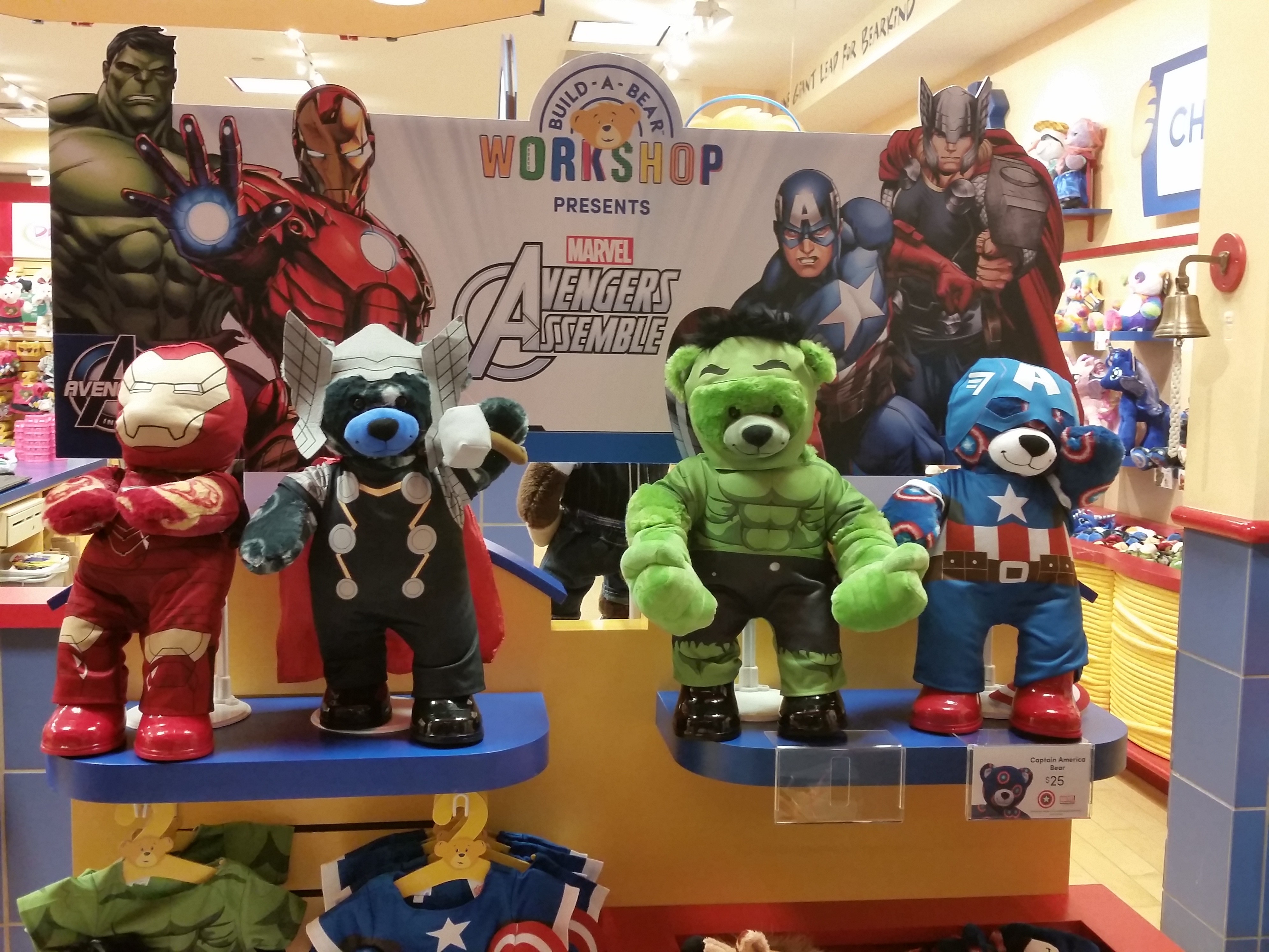 Assemble Your Own Avengers (Bears) at the BuildABear