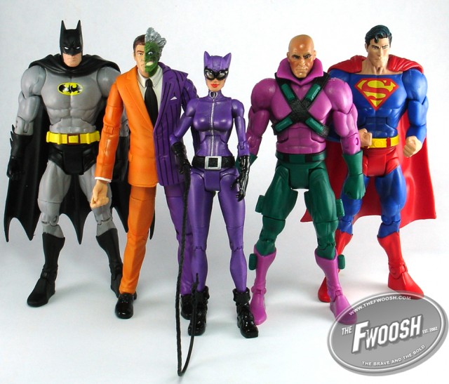 Gotham City 5 - Batman, Two-Face, Catwoman, Lex Luthor, and Superman