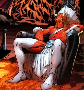 Trigon on throne