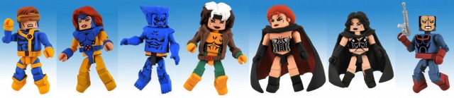 Marvel Minimates 34 - Cyclops, Jean Grey, Beast, Rogue, Black Queen Jean Grey, Black Queen Selene (variant), and Hellfire Club Guard