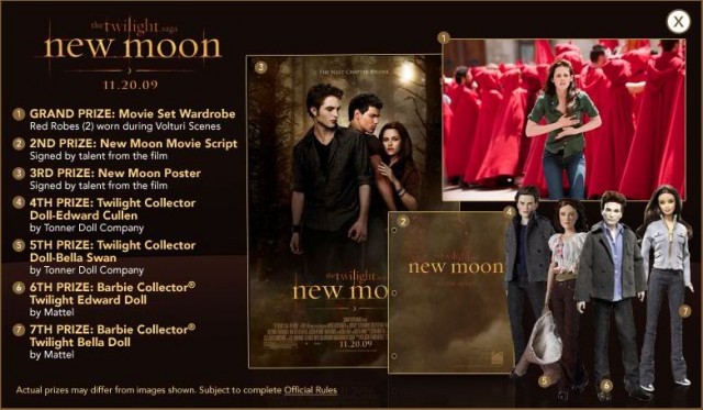 Twilight New Moon Contest Prizes