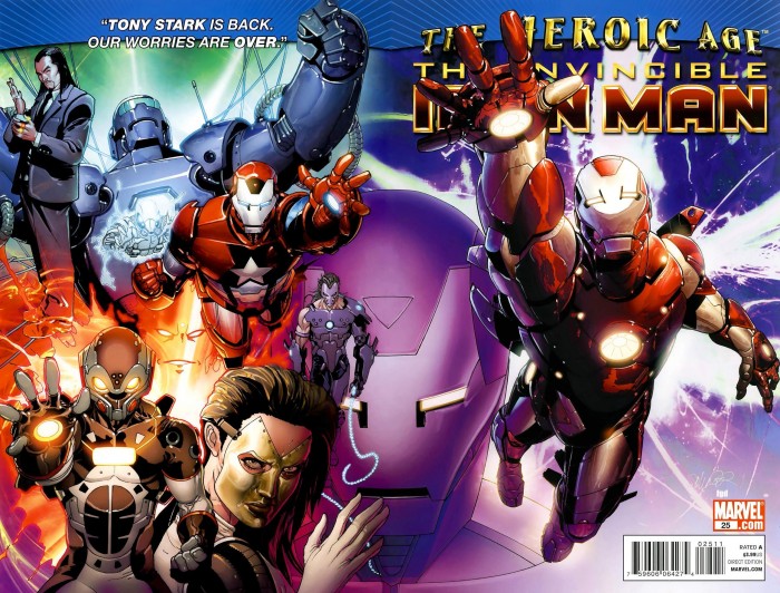 Invincible Iron Man 25 variant cover wraparound