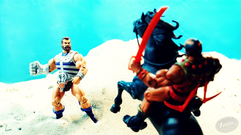 Fisto readies himself for Jitsu's attack.