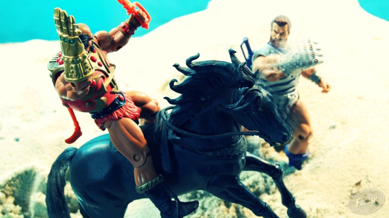Fisto punches out Jitsu's horse.