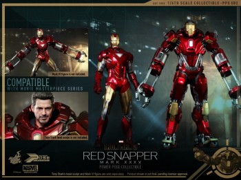 Hot Toys Iron Man Mark 35 Red Snapper Power Pose 8