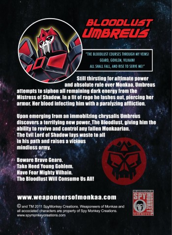 Bloodlust Umbreus Trading Card Bio