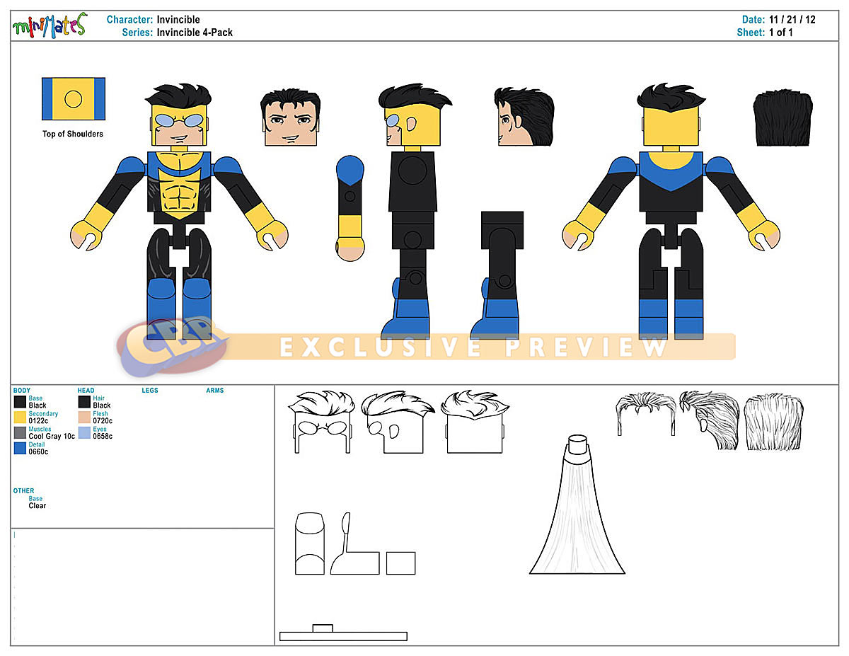 Diamond Select Toys Invincible Minimates Invincible, Atom Eve, Omni-Man &  Allen the Alien Minifigure (4-Pack)