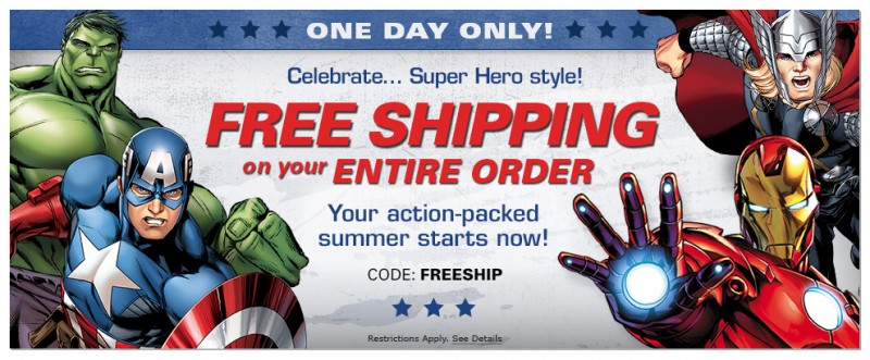 Marvel Store - freeship on 4th of July