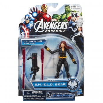 Marvel Avengers Assemble Inferno Cannon Black Widow Figure
