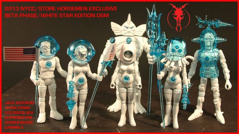 Four Horsemen Beta Phase White Star Outer Space Men NYCC 2013 Exclusive