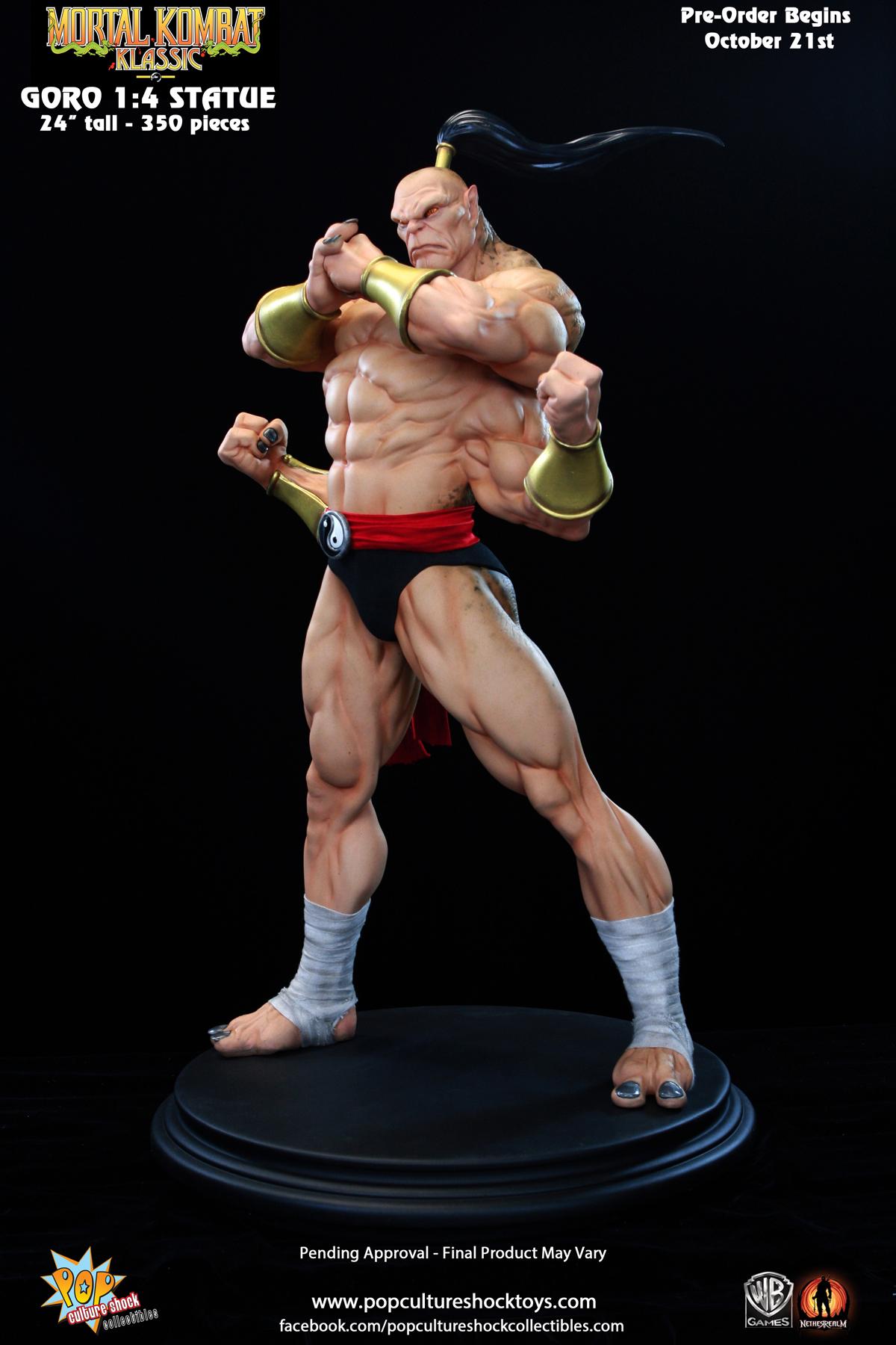 mortal kombat goro statue