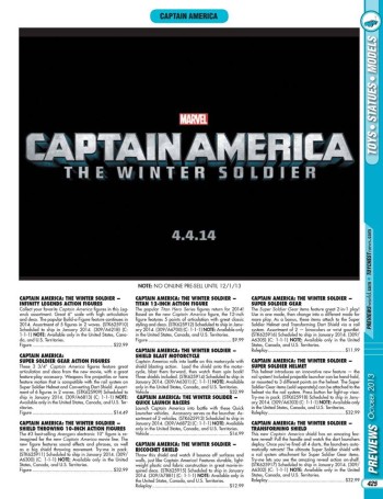 Previews October 2013 - Captain America