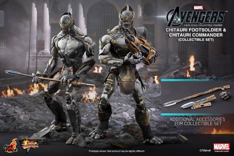 Hot Toys Chitauri Footsoldier and Commander Set 1