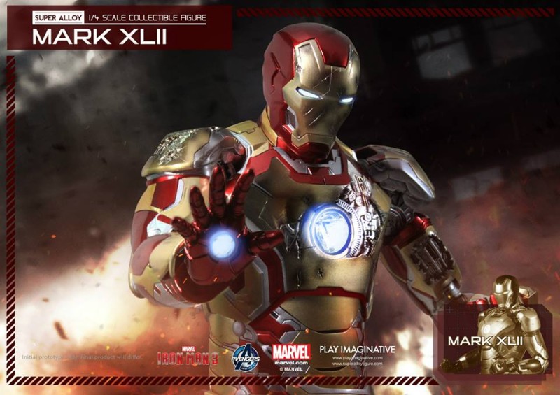 Play Imaginative Super Alloy Quarter Scale Iron Man Mark 42 1