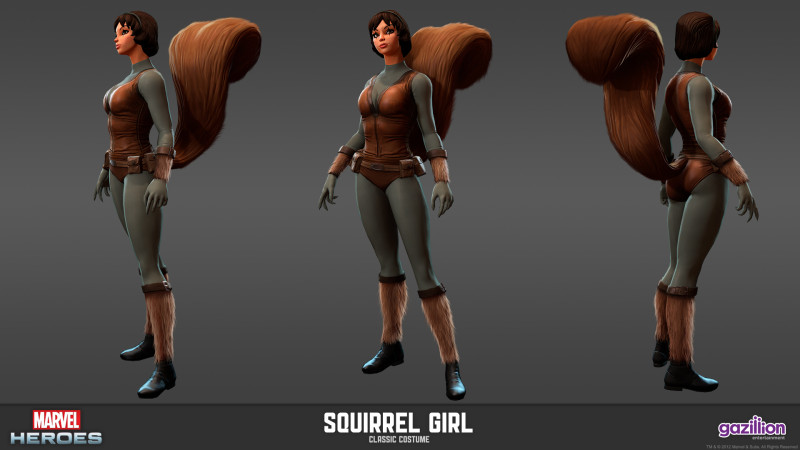 Marvel Heroes - Squirrel Girl turnaround