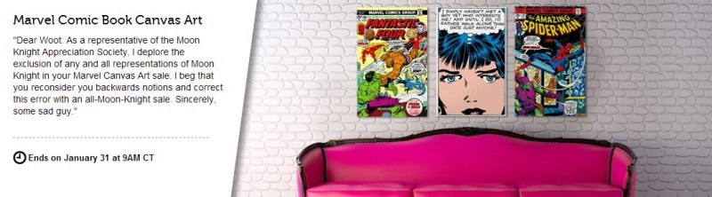 Woot Marvel Comic Book Canvas Art Sale