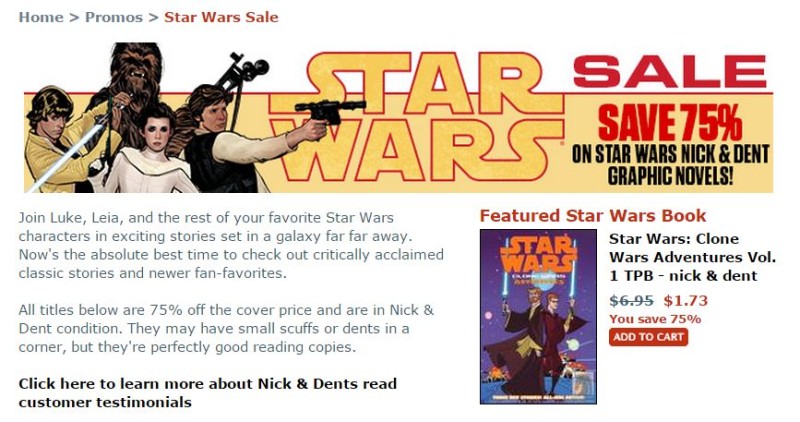 TFAW Star Wars nick and dent sale