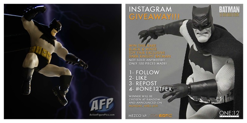 Mezco One 12 Collective Dark Knight Returns Batman Toy Fair exclusive Instagram giveaway