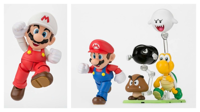 Bandai S.H. Figuarts Super Mario - Fire Mario and Diorama Play Set D