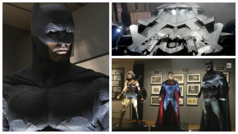 Batman v Superman costumes and Batmobile