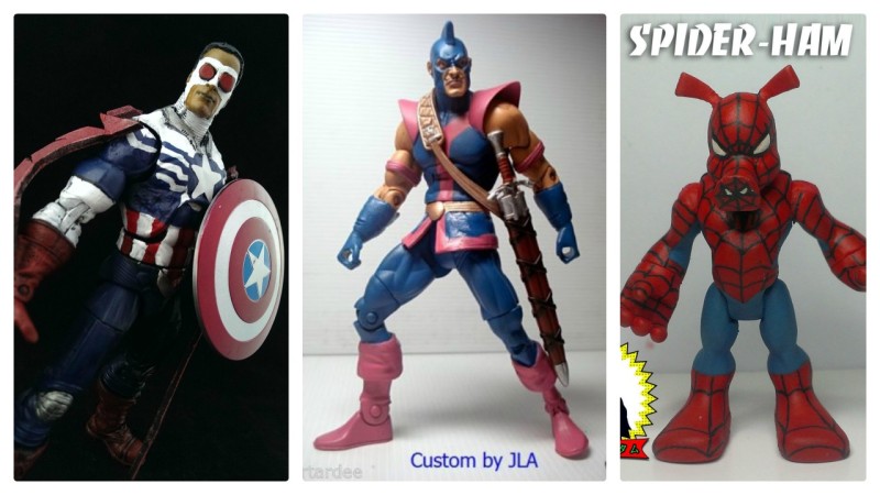 Border Patrol - Marvel Legends Sam Wilson Captain America, Swordsman, and Spider-Ham