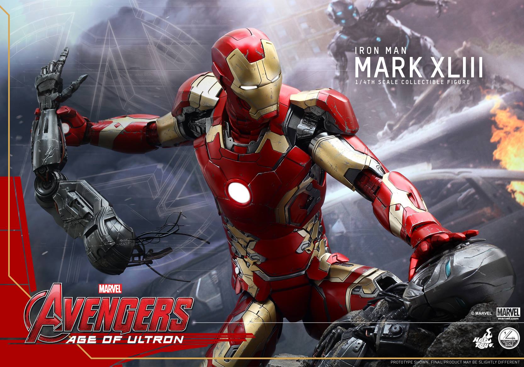 Hot toys quarter scale iron best sale man