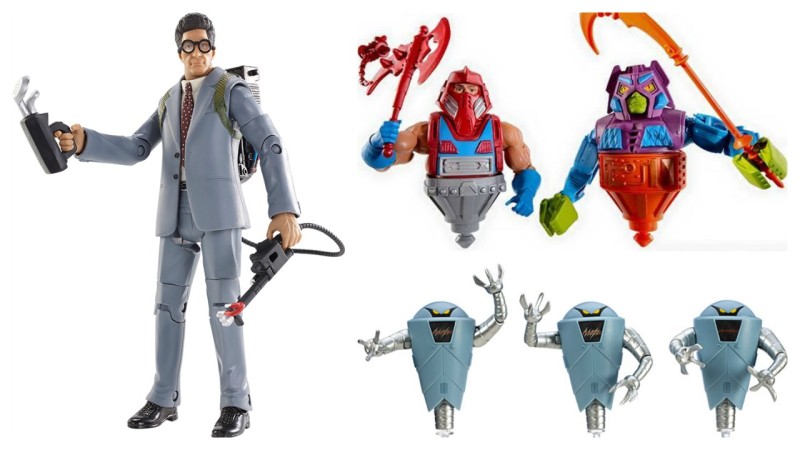Mattel SDCC 2015 Exclusives - Ghostbusters Egon, Masters of the Univers Classics Rotar vs Twistoid and Hover Robots