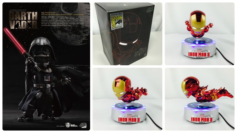 SDCC 2015 Beast Kingdom exclusive Star Wars Darth Vader and Floating Iron Man Mark III