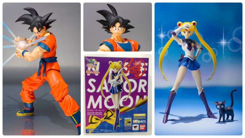 SDCC 2015 SH Figuarts Goku (Frieza Saga) and Nise Sailor Moon exclusives