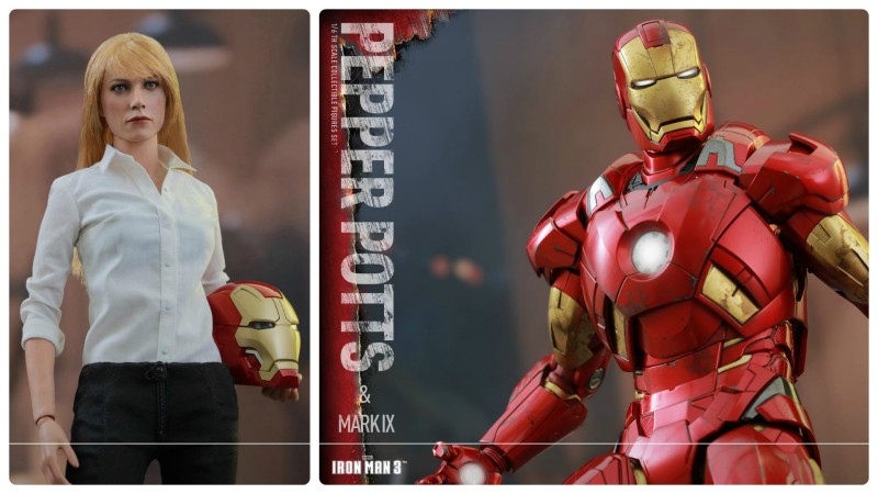 Hot Toys Iron Man 3 Pepper Potts and Mark IX