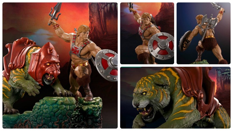 Pop Culture Shock He-Man and Battle Cat Quarter Scale Statues