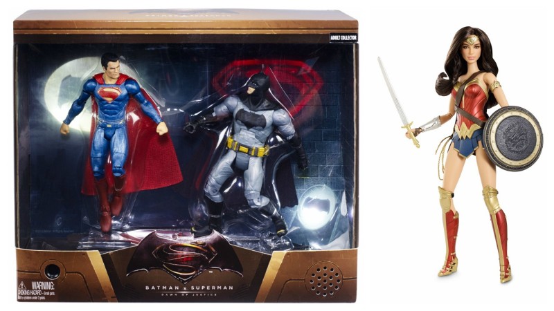SDCC 2015 Mattel Batman vs Superman 2-pack and Wonder Woman Barbie