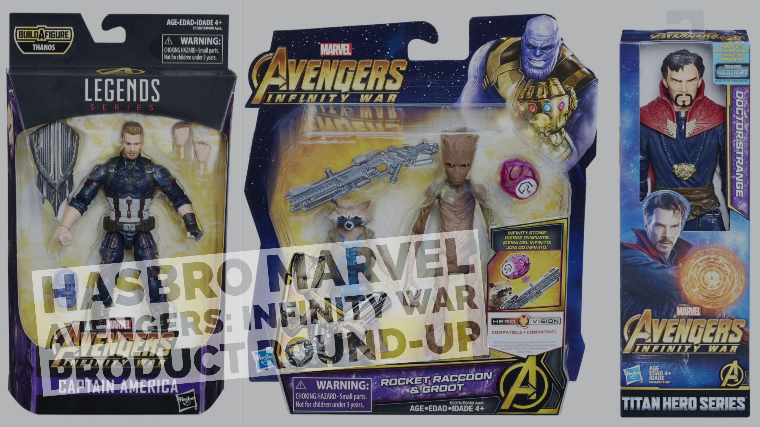 Marvel Avengers Infinity War Thor Groot & Rocket Exclusive Action Figure  3-Pack 